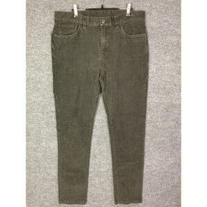 Prana Slim Fit Size 34X34 Olive‎ corduroy Pant Men's